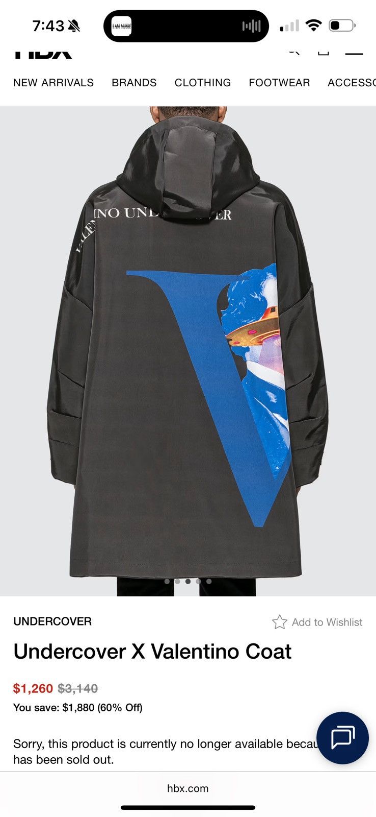 Undercover × Valentino Undercover x Valentino Black Hooded Coat Size 4 XL UFO Size US XL / EU 56 / 4 - 4 Thumbnail