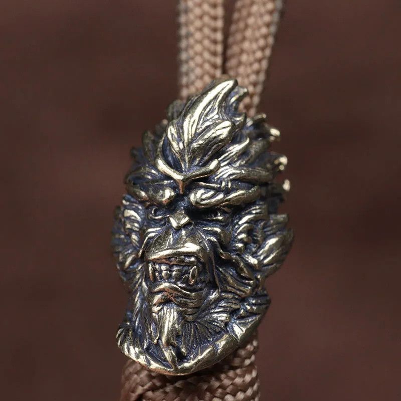 Handmade 3Pcs Monkey King Knife Beads Paracord Bead Zipper Umbrella Size ONE SIZE - 3 Thumbnail