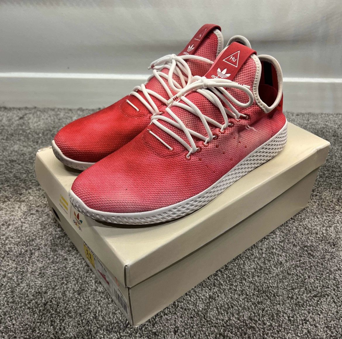 Adidas × Pharrell Pharrell x Tennis Hu Holi ‘Festival Red’ Size US 11 / EU 44 - 9 Thumbnail