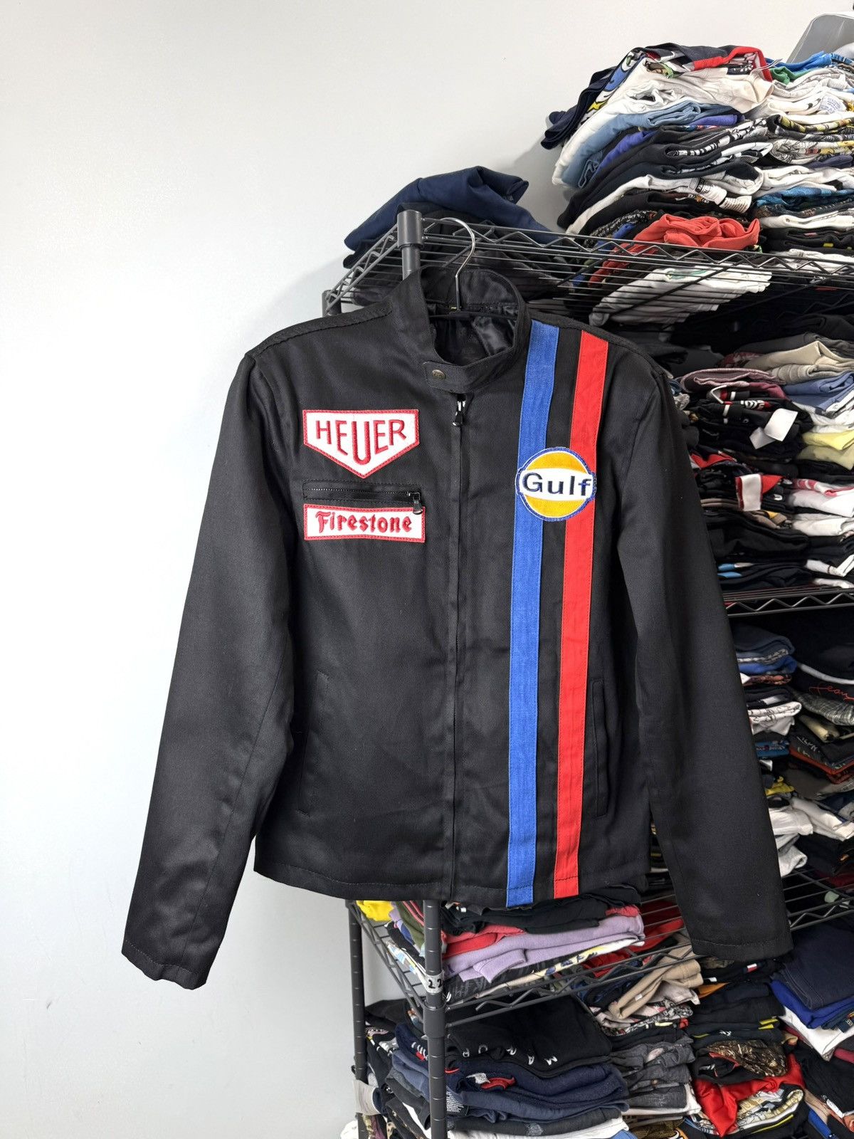 Vintage Rare! Vintage Gulf Heuer Firestone Racing Jacket Porsche Size US M / EU 48-50 / 2 - 1 Thumbnail