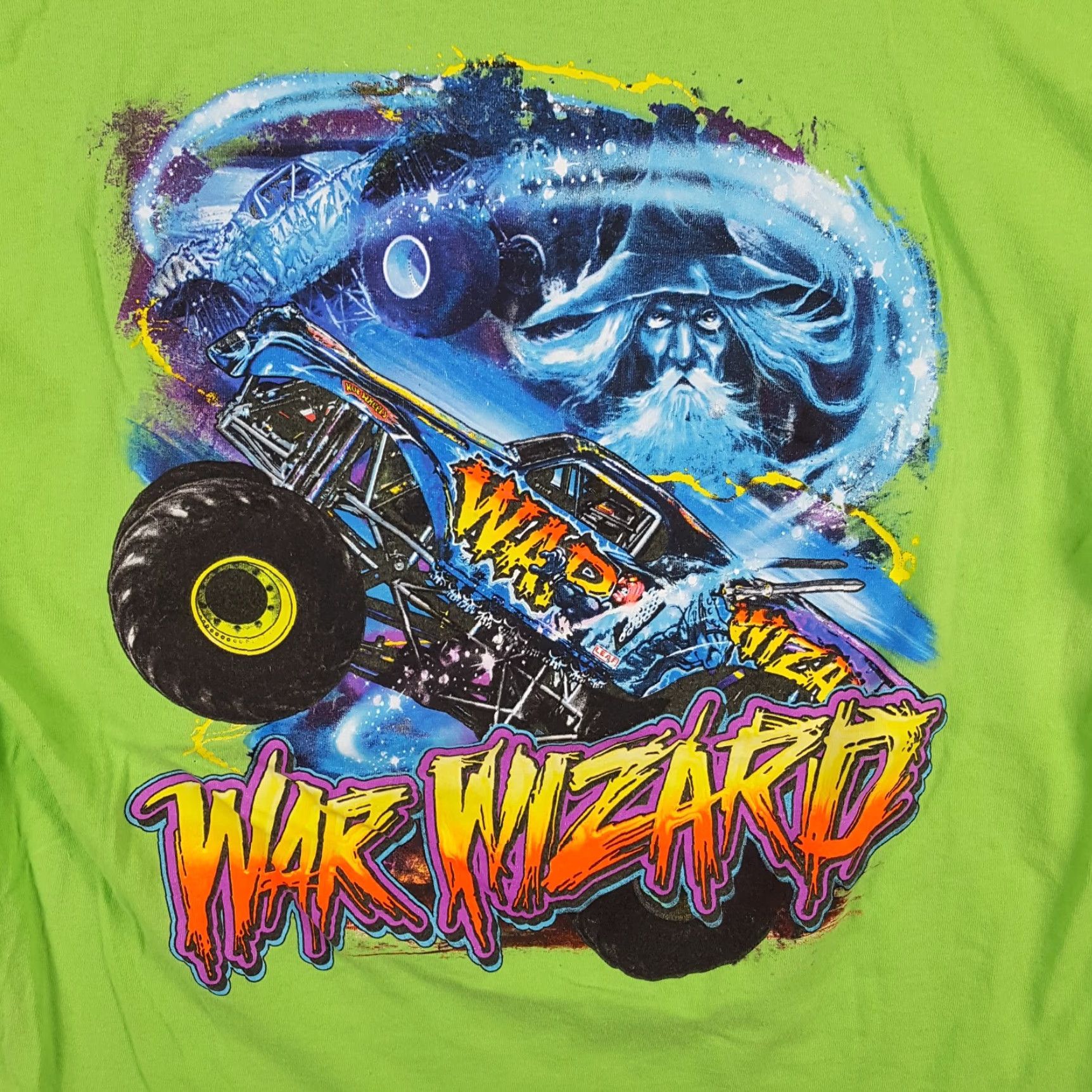 Gildan VINTAGE Gildan Y2K Monster Truck Wizard T-Shirt Men's Small Green Grunge Magic 00s Retro Size US S / EU 44-46 / 1 - 2 Thumbnail