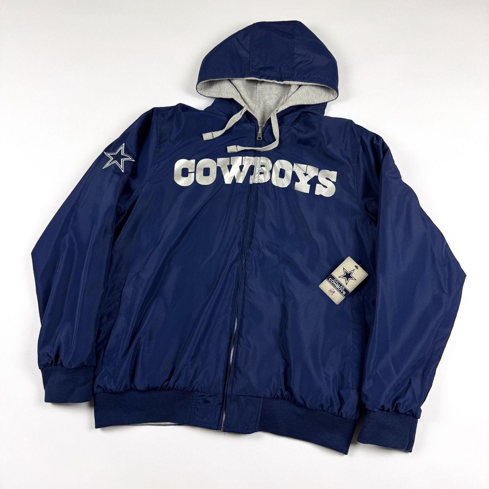 NFL New Dallas Cowboys Windbreaker XL Blue Gray NFL Reversible Size US XL / EU 56 / 4 - 3 Thumbnail