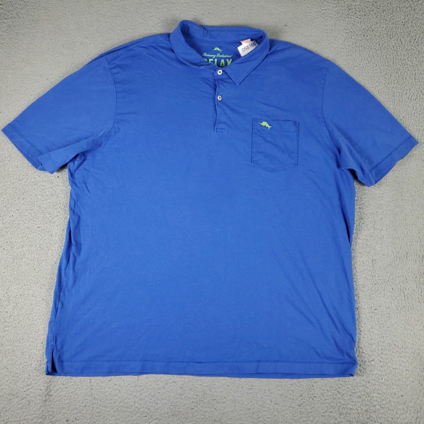 Tommy Bahama VINTAGE Tommy Bahama Polo Shirt Mens 3XL Short Sleeve Casual Blue Cotton Blend Mens Size US XXL / EU 58 / 5 - 3 Thumbnail