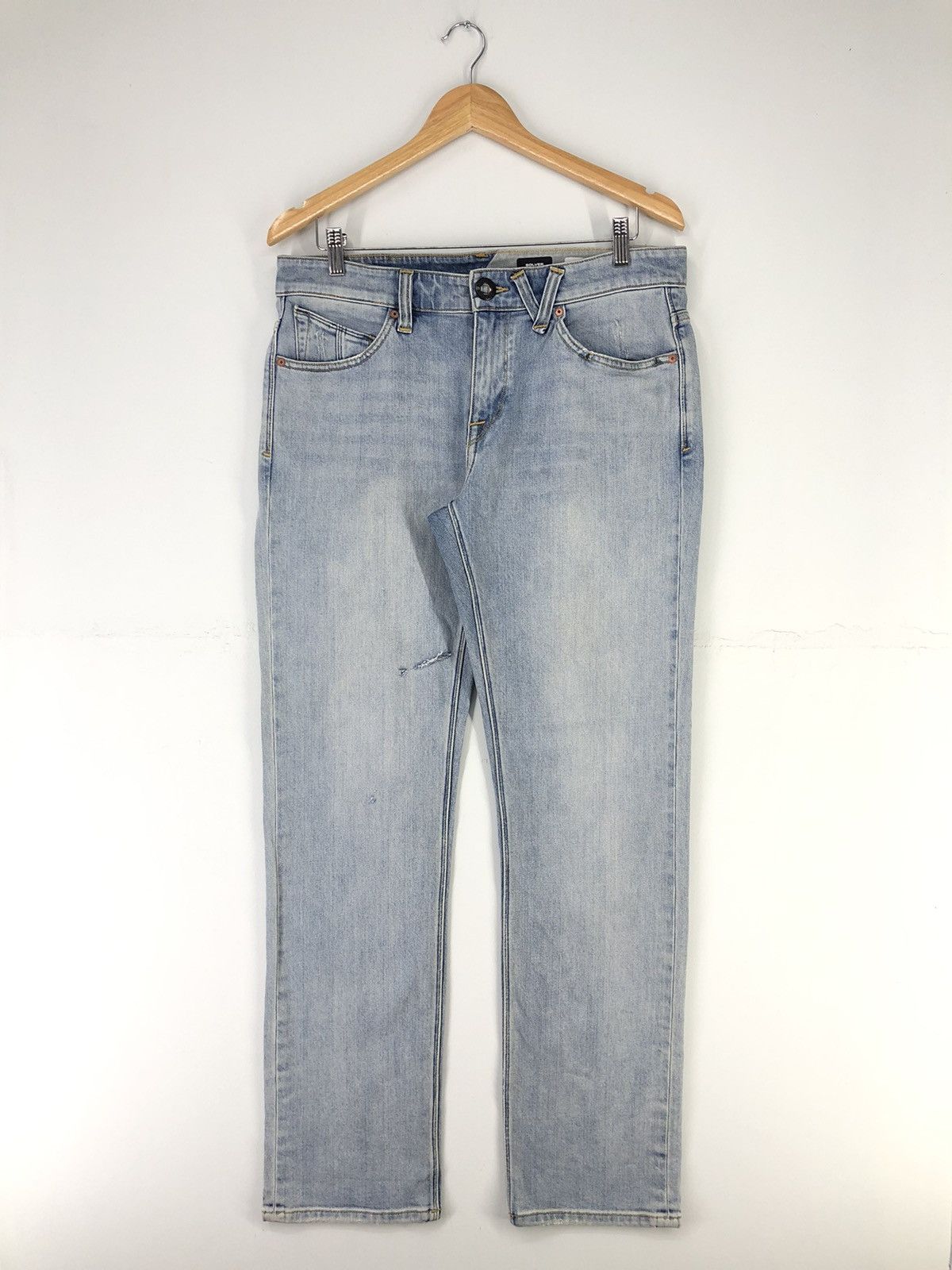 Volcom Vintage Volcom Solver Modern Straight Light Wash Jeans Size US 32 / EU 48 - 1 Thumbnail
