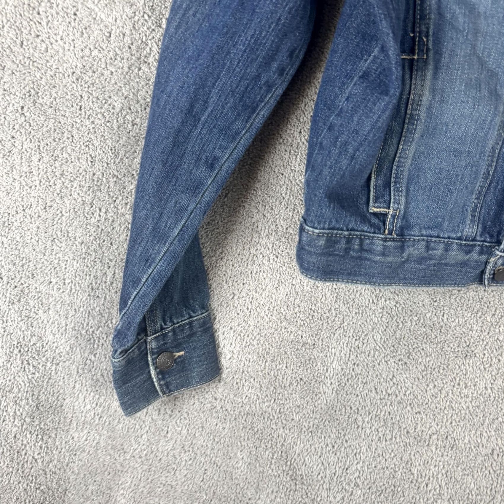 Aeropostale Aeropostale Denim Jacket Womens Medium Blue Button Front Pockets Jean Trucker Jeans Jacket Size 32" / US 10 / IT 46 - 2 Thumbnail