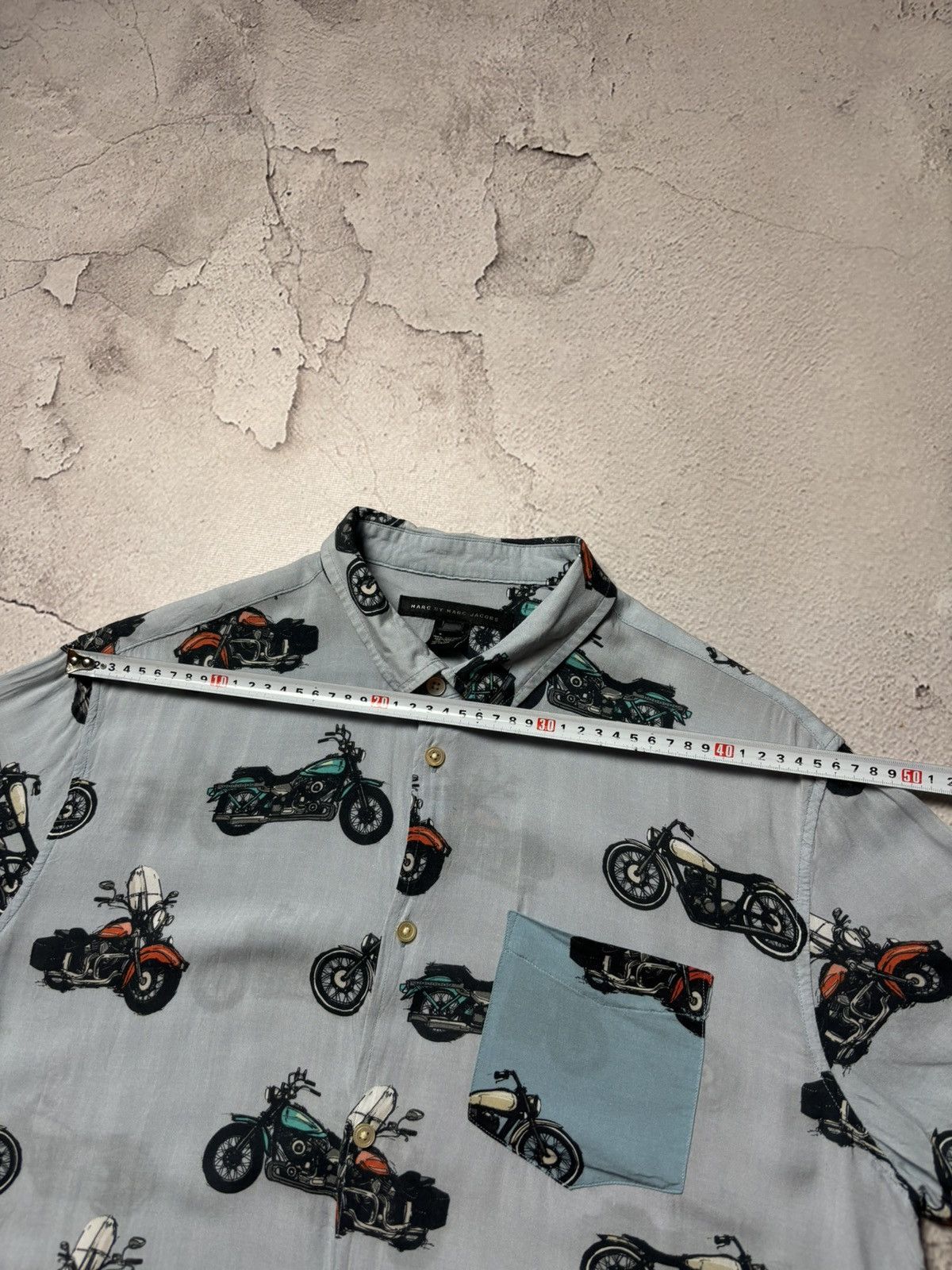 Marc by Marc Jacobs Marc By Marc Jacobs Shirt Mens L Blue Motorcycle Print Size US L / EU 52-54 / 3 - 10 Thumbnail