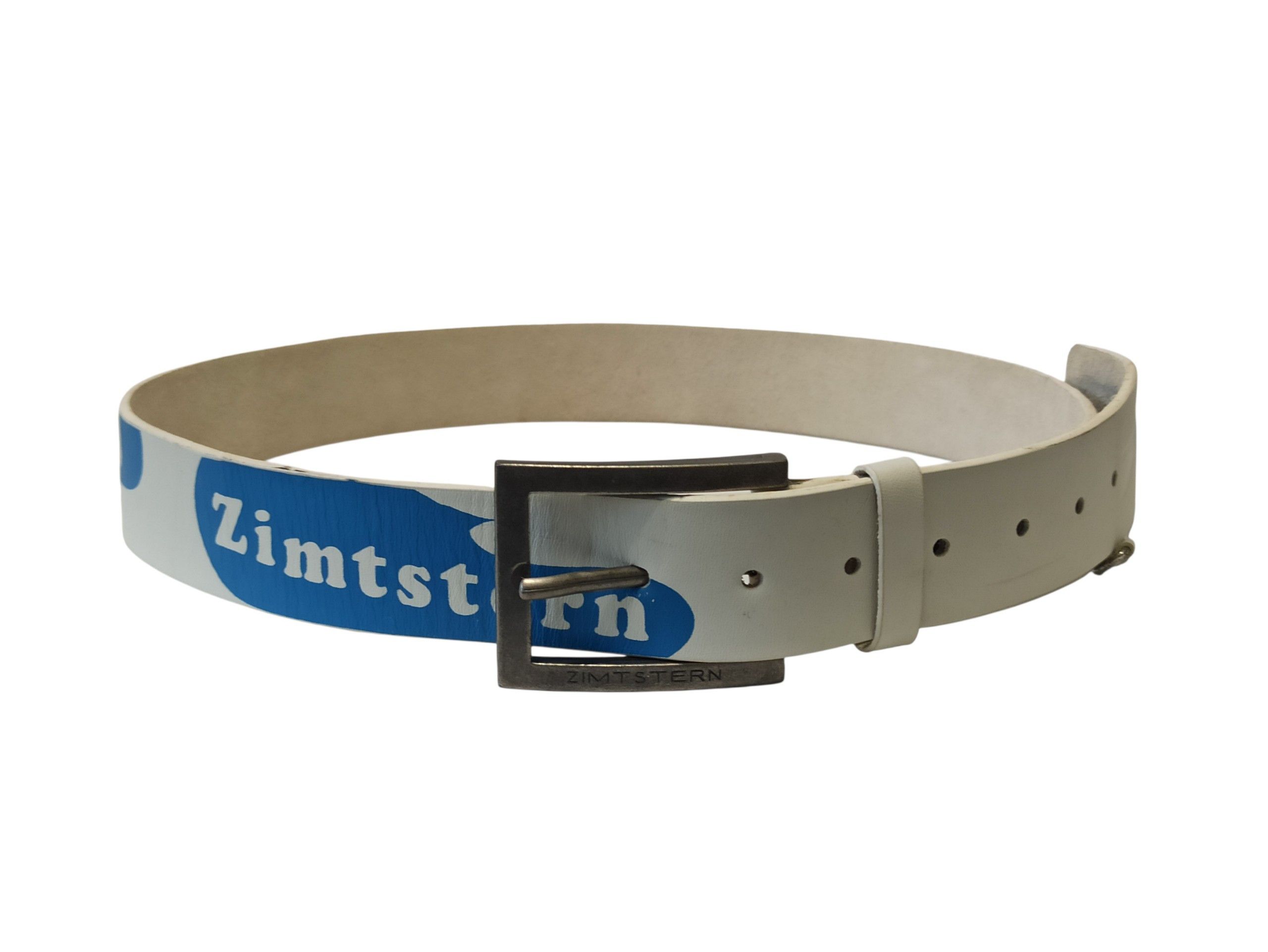Other Zimtstern Bang Bang Vintage Leather Belt White Y2K Archive Size 36 - 4 Thumbnail