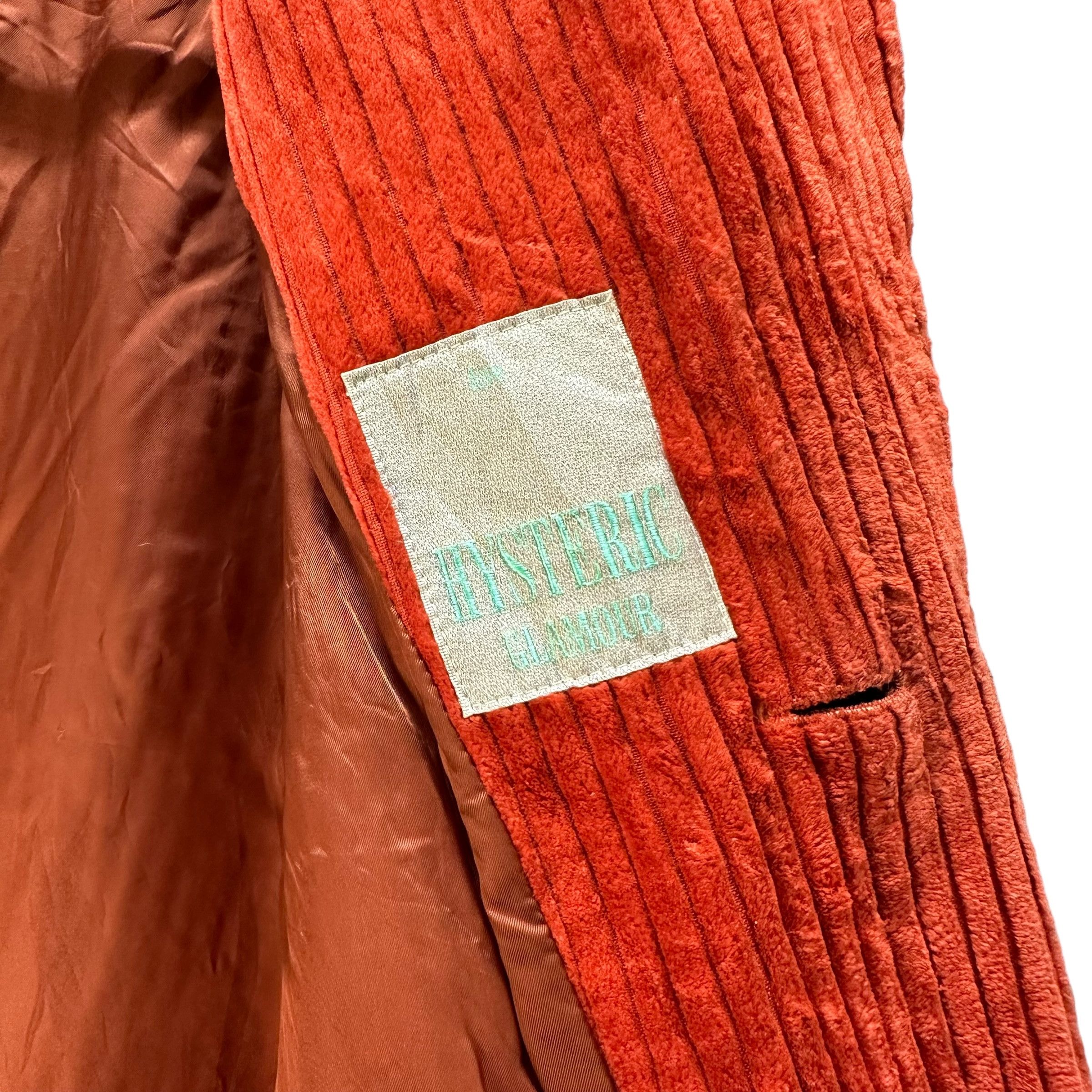 Hysteric Glamour Hysteric Glamour Orange Corduroy Overcoat #A20-0471 Size US M / EU 48-50 / 2 - 10 Thumbnail