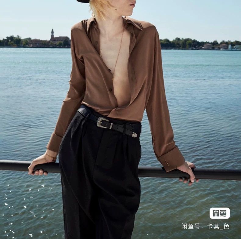 Saint Laurent Paris Saint Laurent Paris size 38 Caramel Shirt Size US M / EU 48-50 / 2 - 3 Thumbnail
