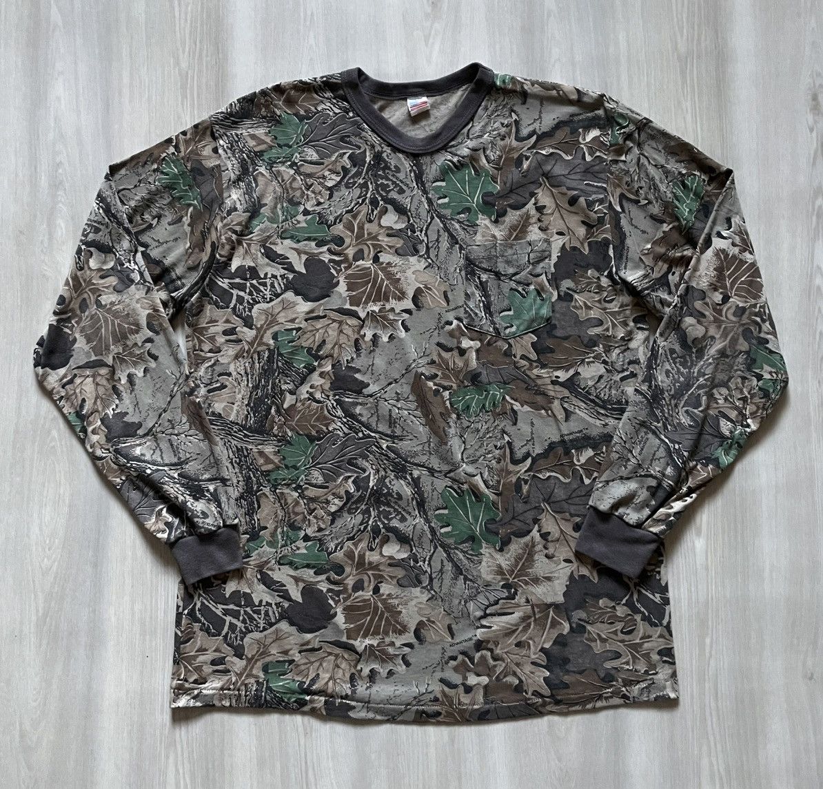 Vintage VTG 90s Advantage Camo Long Sleeve Made In USA Sz XL Size US XL / EU 56 / 4 - 1 Thumbnail