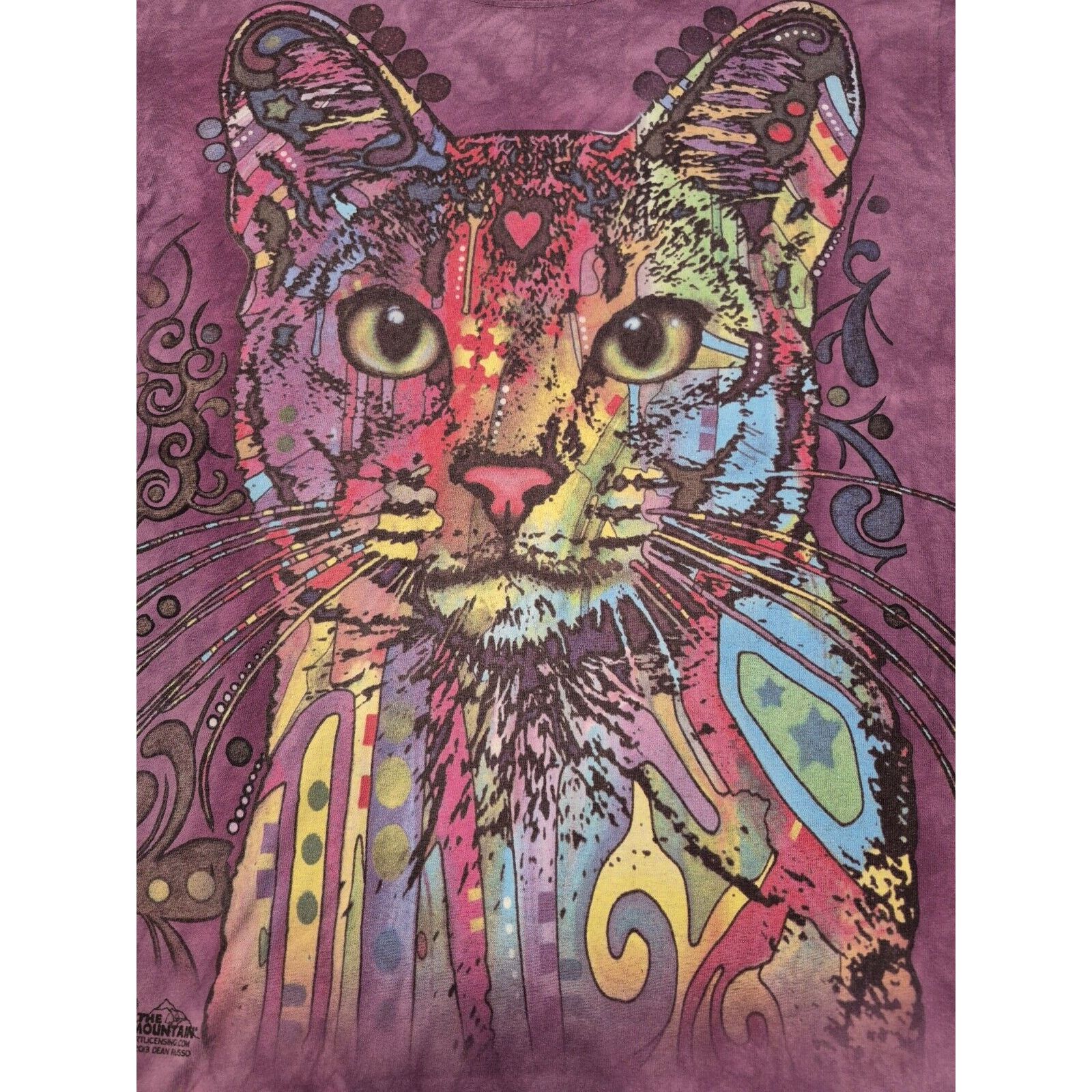 The Mountain The Mountain Shirt Med Purple Tie Dye Kitty Cat Print 2013 Size M / US 6-8 / IT 42-44 - 2 Thumbnail