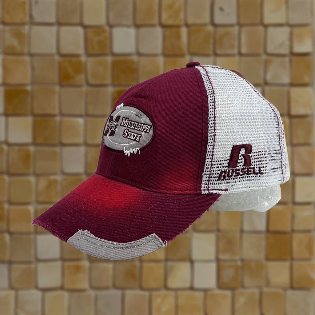 Russell Athletic Mississippi State Bulldogs Hat NCAA Baseball Cap Adjustable Red Vintage Russell Athletic Size ONE SIZE - 1 Thumbnail