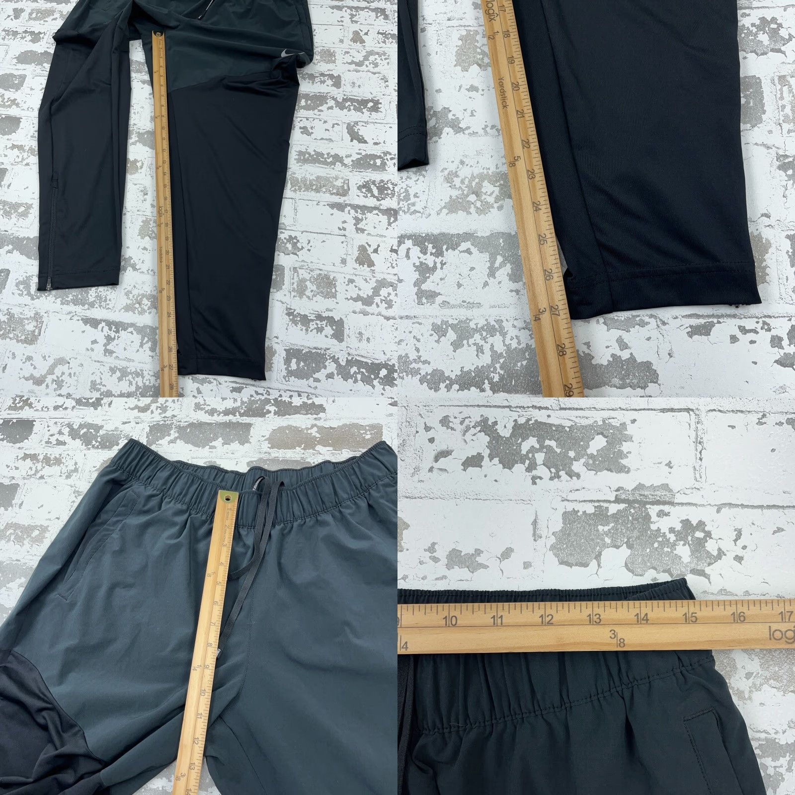 Nike Nike Leggings Women XL Black Windbreaker Hybird Running Training Dri Fit Run Size 40" / US 18 - 8 Thumbnail