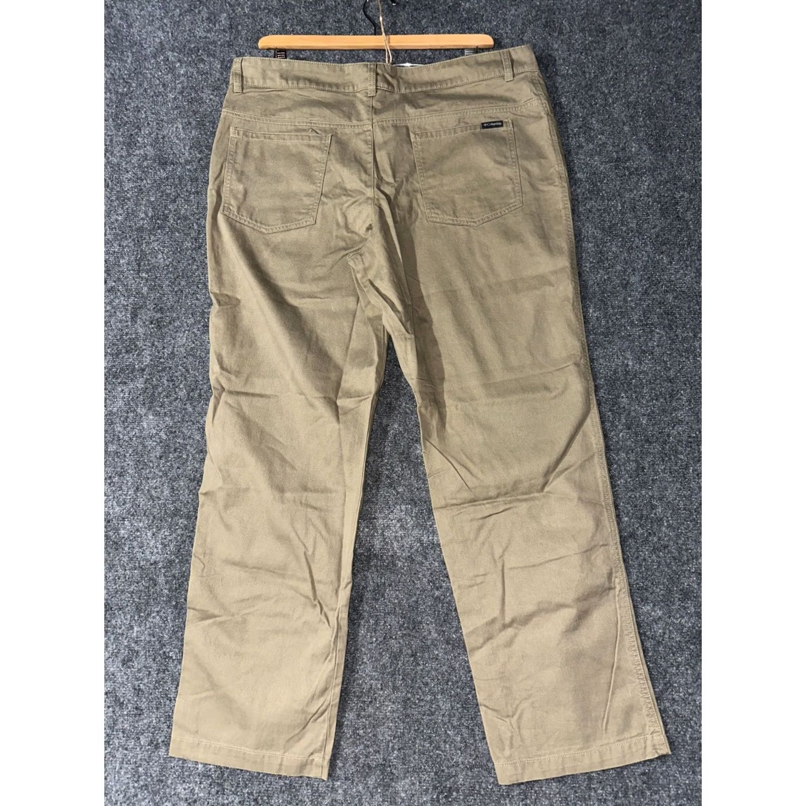 Vintage Columbia Pants Mens 40 Regular Fit Khaki Cotton Flat Front 5 Pockets Straight Brown Size US 40 / EU 56 - 7 Thumbnail