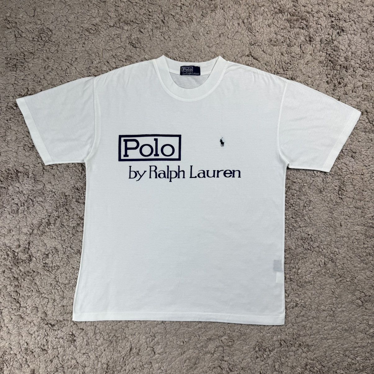 Polo Ralph Lauren Vintage Rare Polo Ralph Lauren Tag Logo T-shirt Size US L / EU 52-54 / 3 - 1 Thumbnail