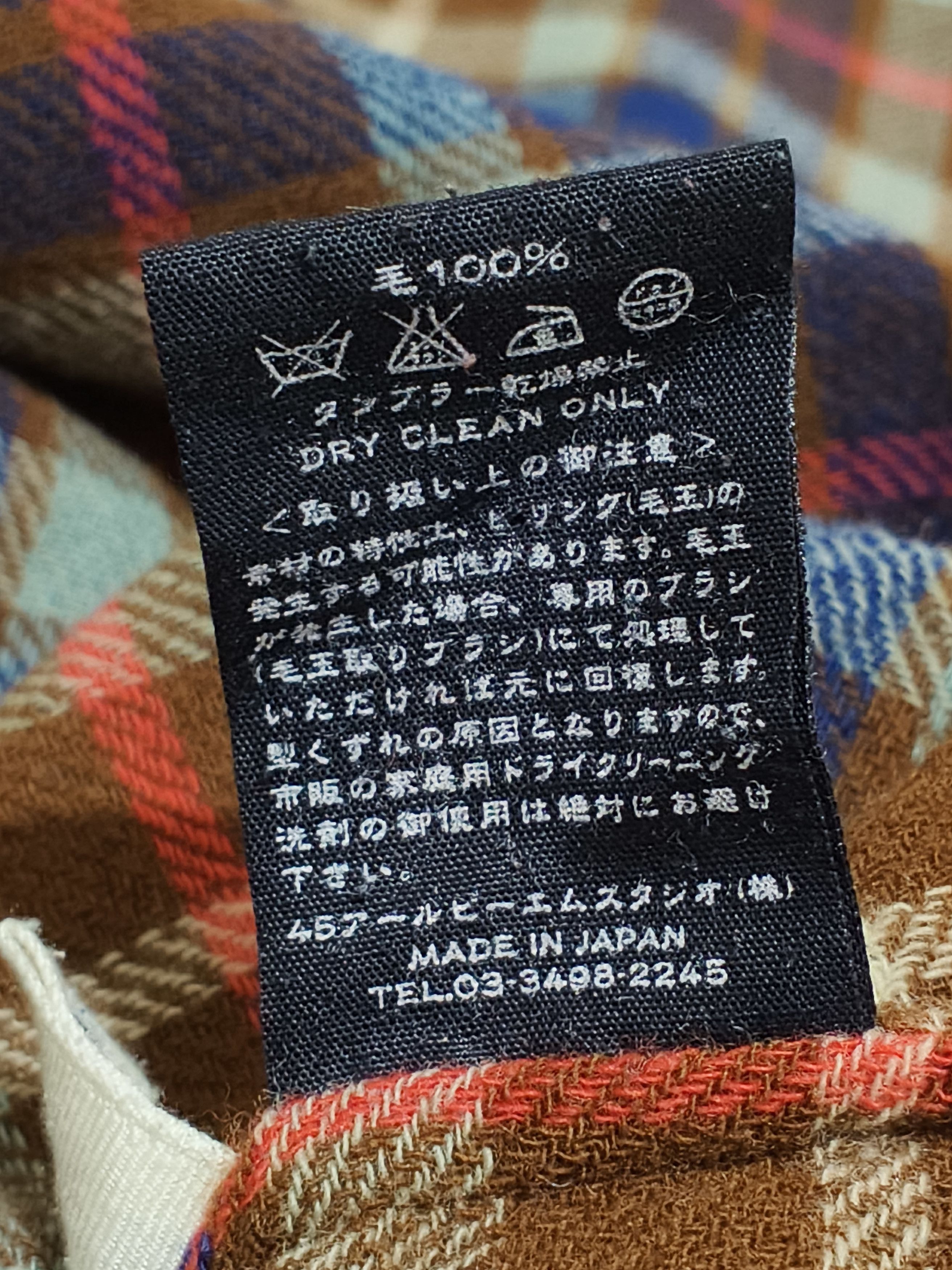 45rpm 🔥45RPM Japan Distressed Plaid Wool Pullover Shirt Jacket Size US M / EU 48-50 / 2 - 7 Thumbnail