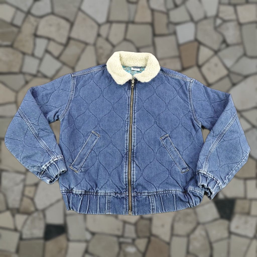 Urban Outfitters VINTAGE BDG Jacket Womens Large Blue Quilted Bomber Coat Urban Outfitters Jacket Size 36" / US 14 / IT 50 - 1 Thumbnail