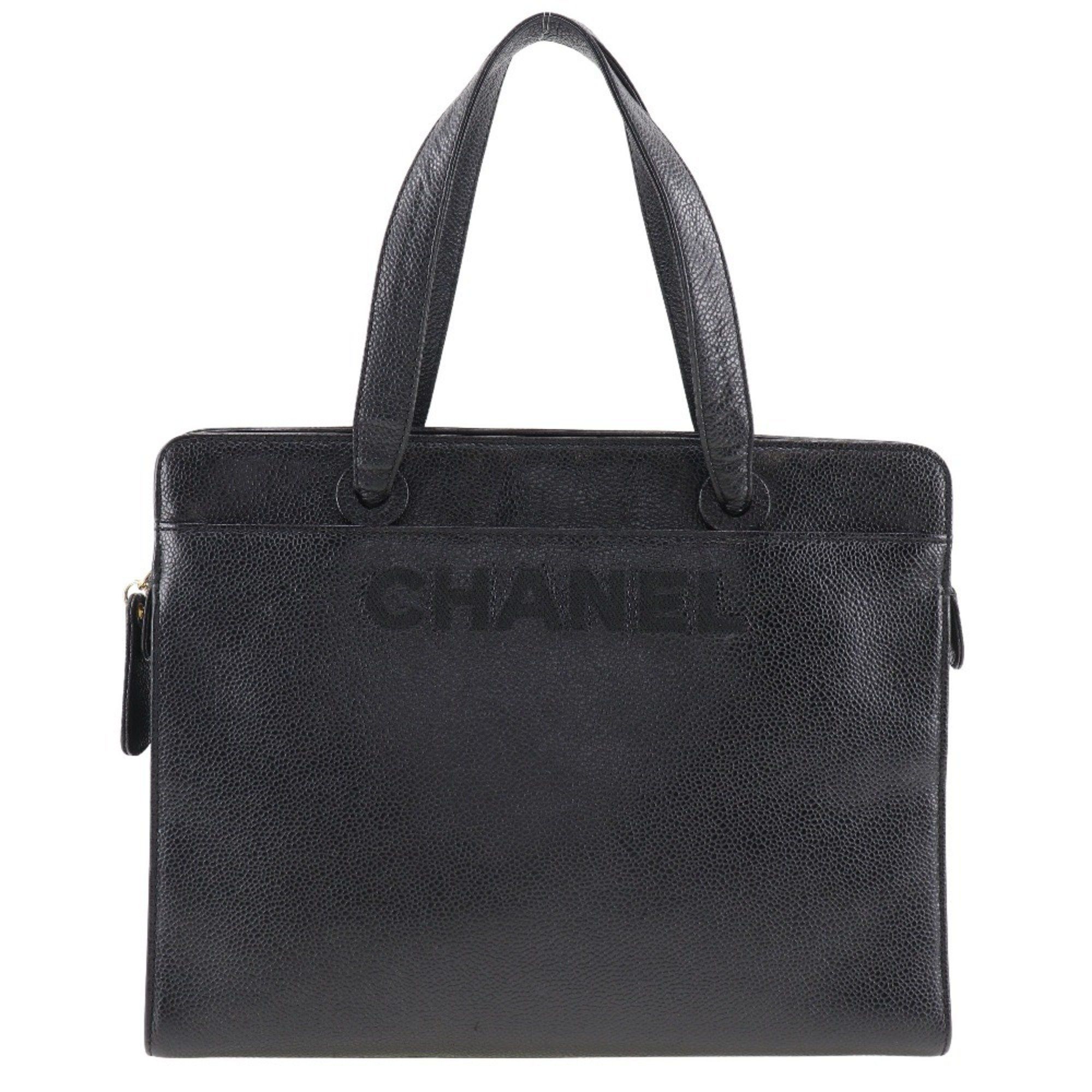 Chanel CHANEL handbag caviar skin black A5 logo ladies Size ONE SIZE - 1 Thumbnail