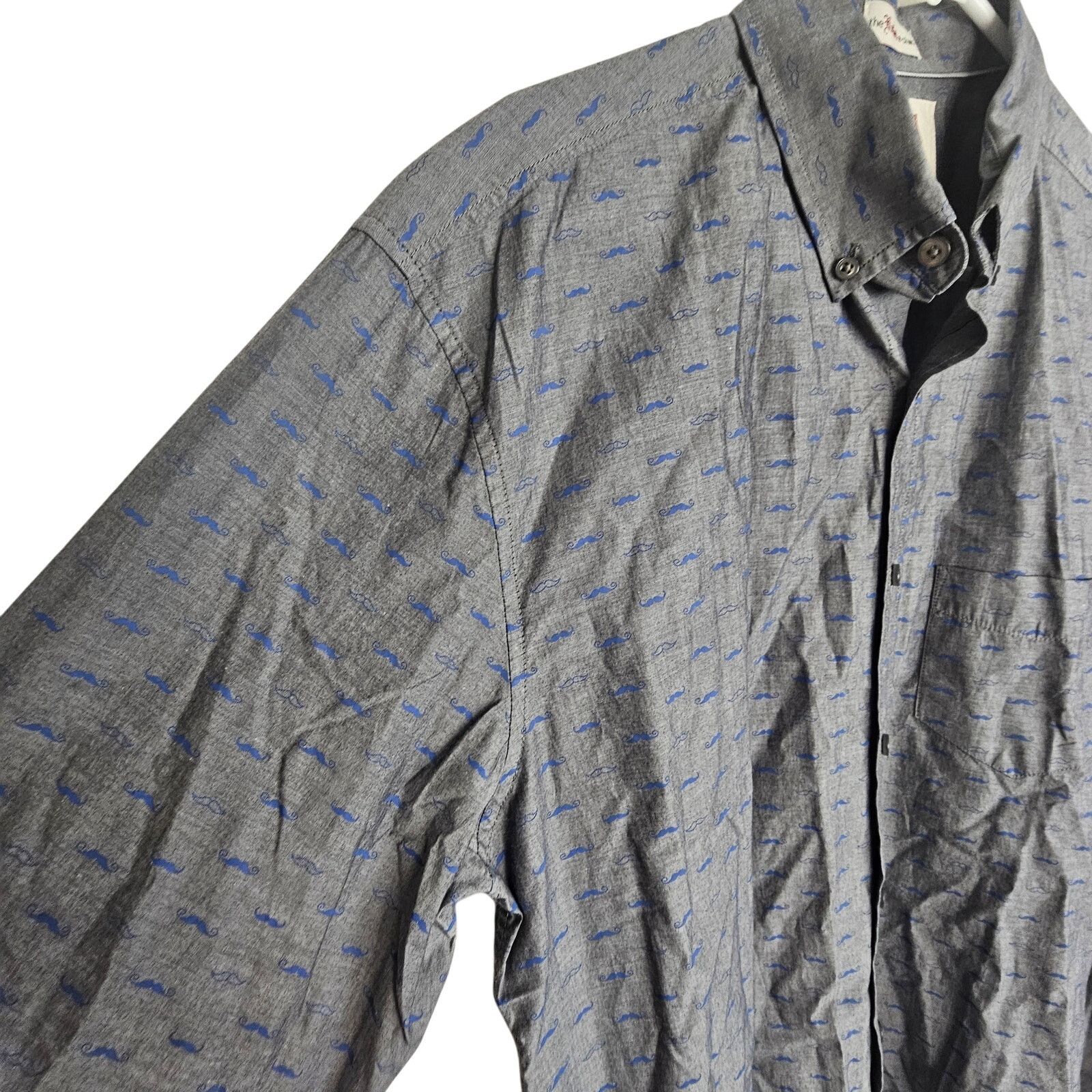 Kennington Ltd. Vintage Kennington Mens Mustache Print Button Shirt Size L Size US L / EU 52-54 / 3 - 5 Thumbnail