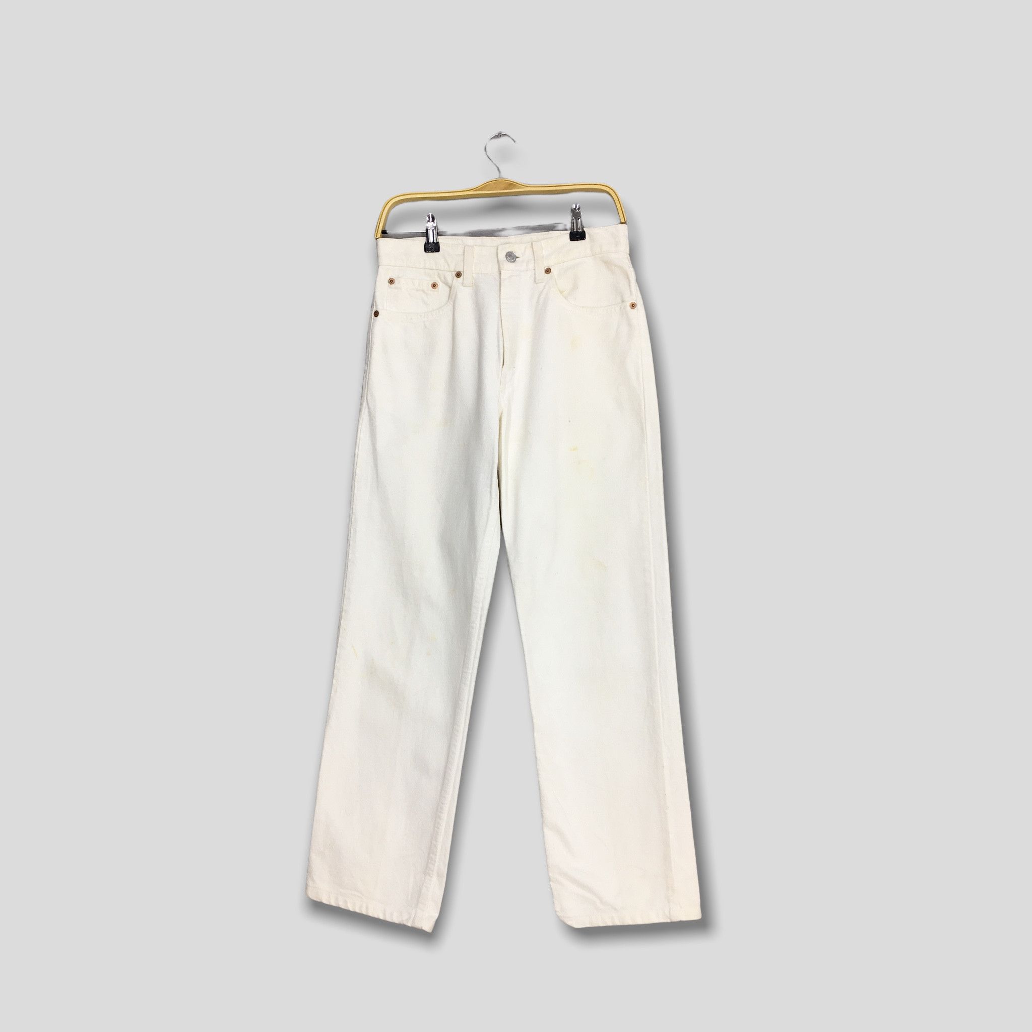 image of Size 28X29 VTG 80's Levi's 510 White Jeans Levis Zipper Denim, Men's
