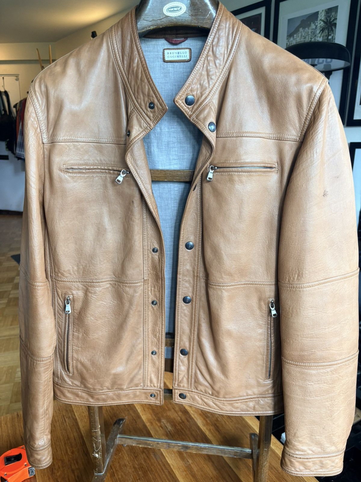 Brunello Cucinelli Brunello Cucinelli Leather Jacket Size US M / EU 48-50 / 2 - 9 Thumbnail