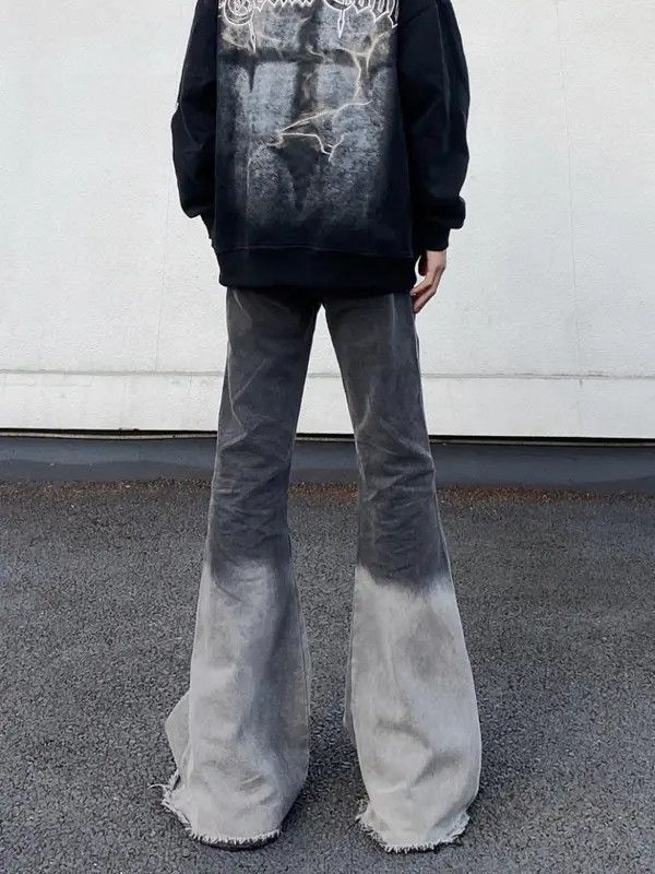 VIBE Gray Faded Wash Flared Jeans Size US 30 / EU 46 - 5 Thumbnail