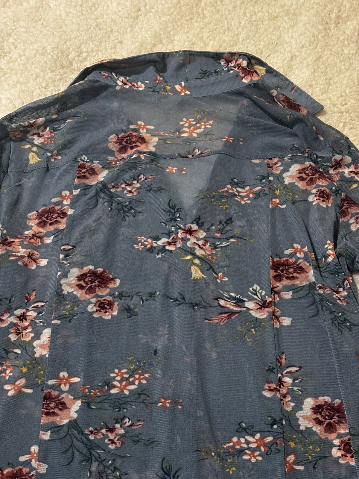 Other Blue floral long shirt1526 Size M / US 6-8 / IT 42-44 - 10 Thumbnail