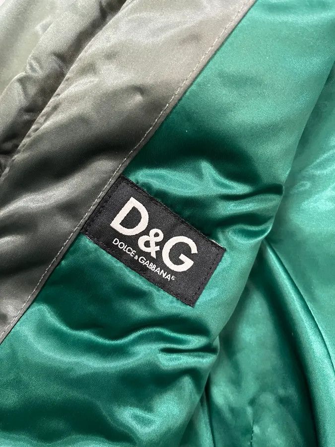 Dolce & Gabbana AW2007 Dolce & Gabbana Khaki Hybrid Nylon Leather Jacket Size US L / EU 52-54 / 3 - 11 Thumbnail