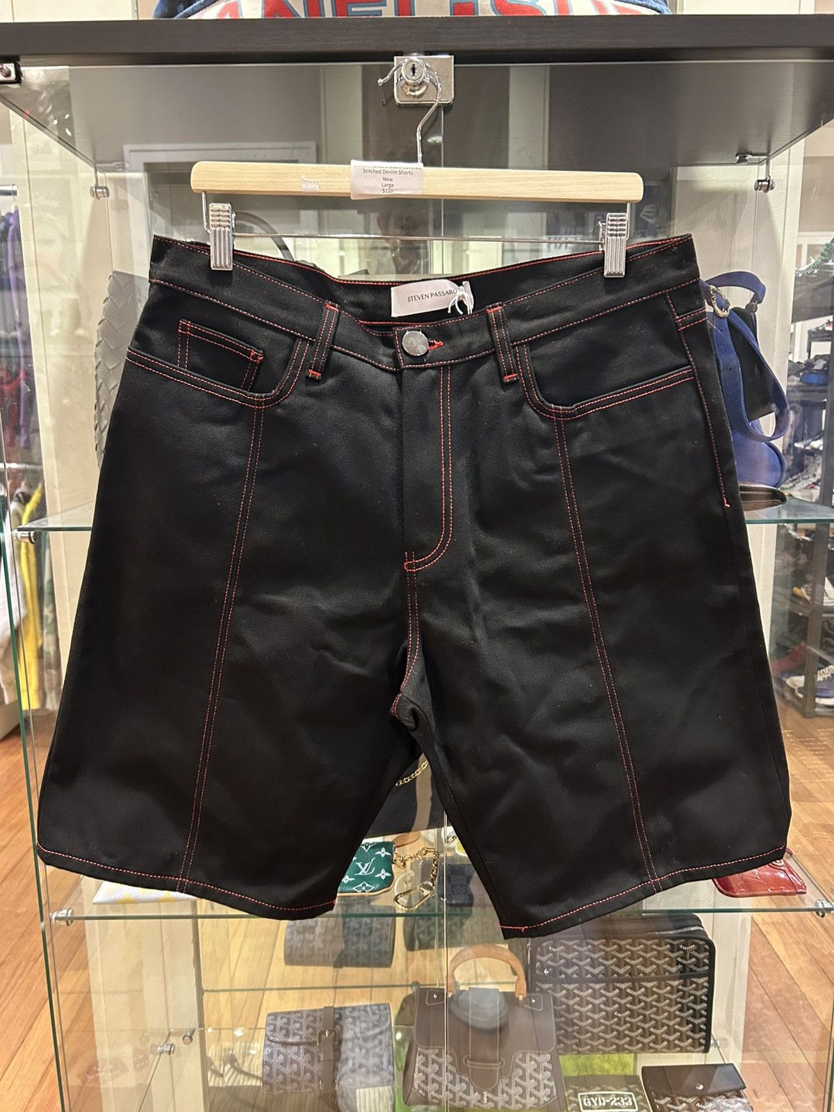 Other Steven Passaro Contrast Stitch Denim Shorts Size US 38 / EU 54 - 1 Thumbnail