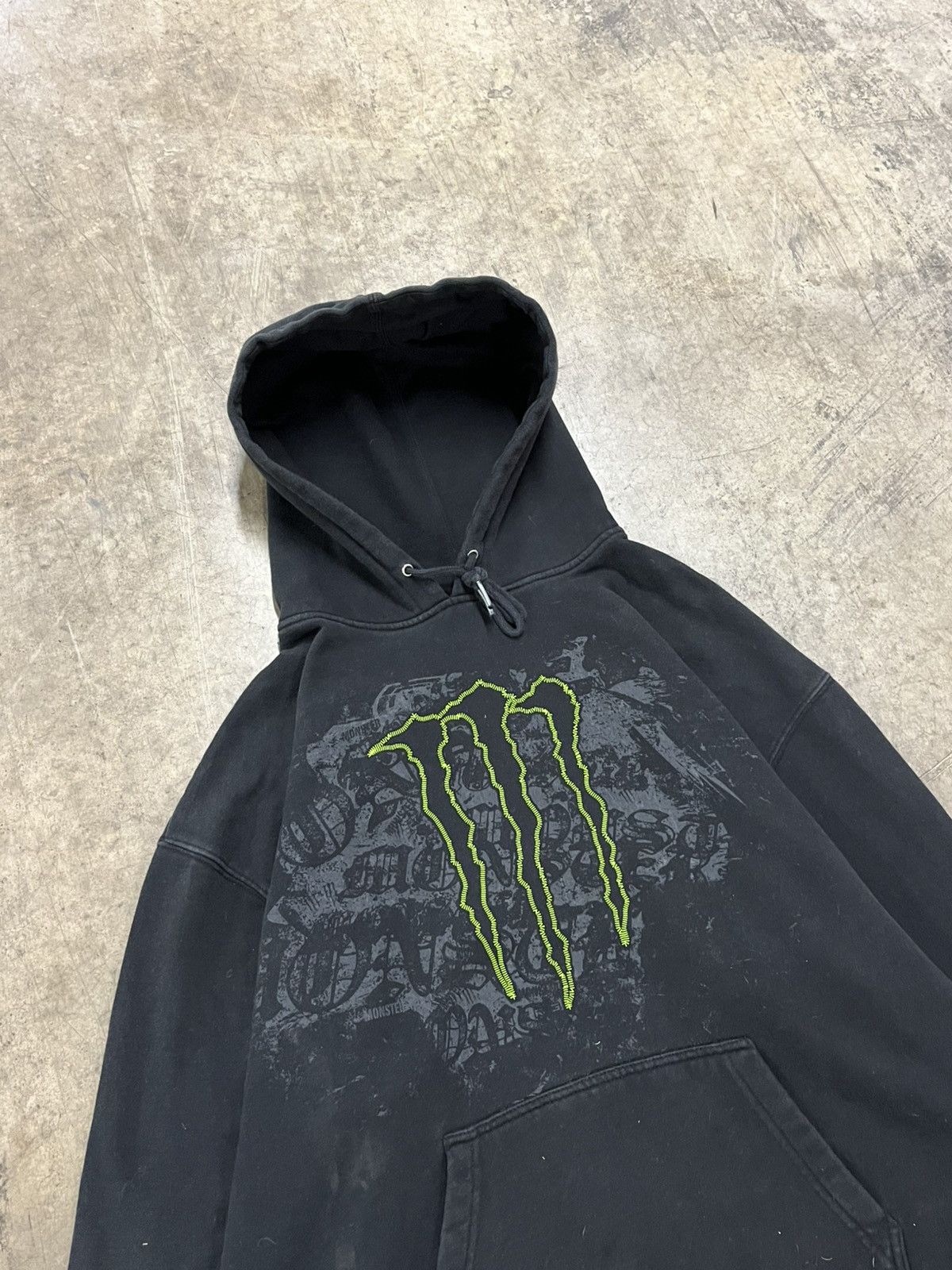 Vintage Monster energy vintage y2k hoodie rare grunge opium skater Size US XL / EU 56 / 4 - 3 Thumbnail