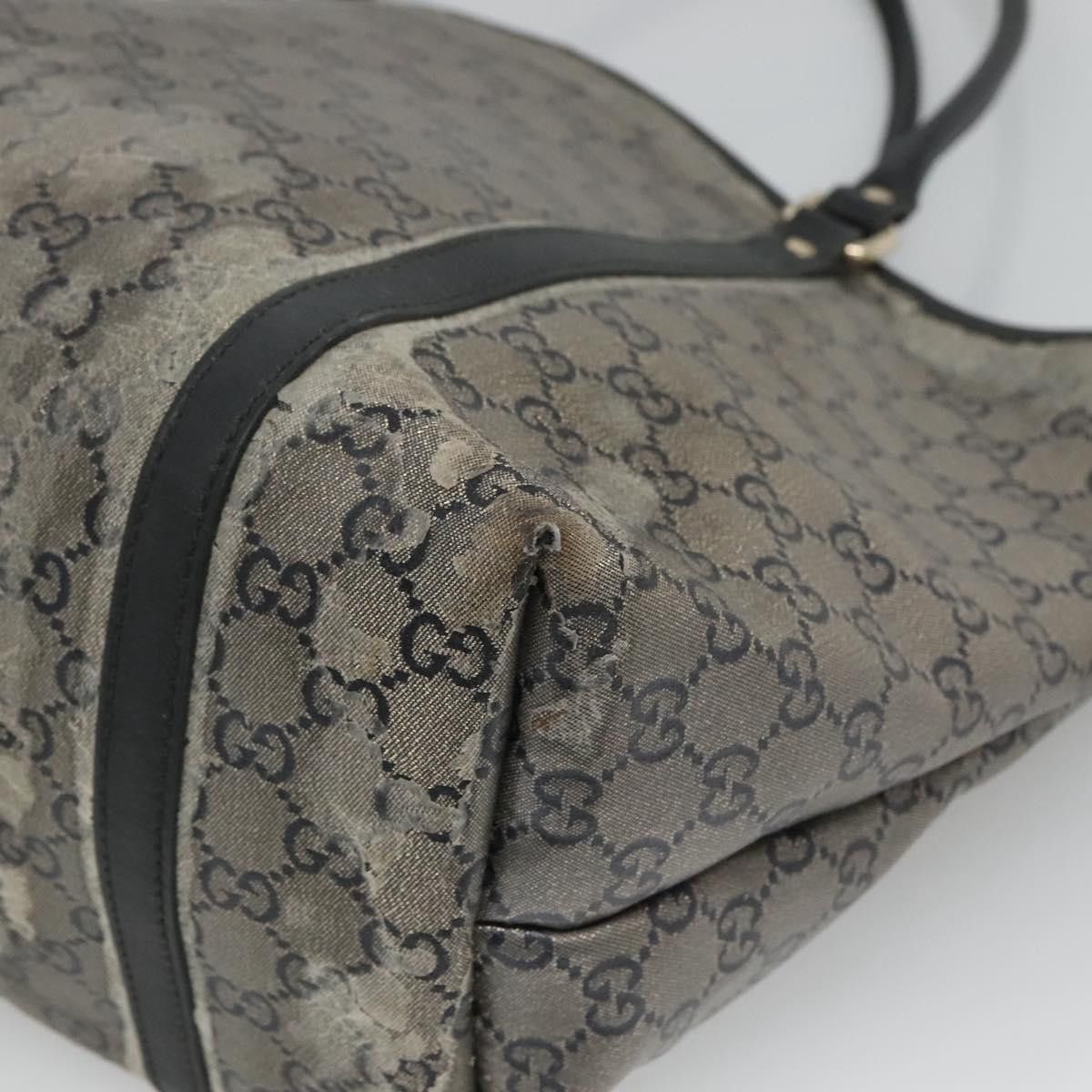 Gucci GUCCI GG Crystal Tote Bag Coated Canvas Navy Gold Size ONE SIZE - 12 Thumbnail