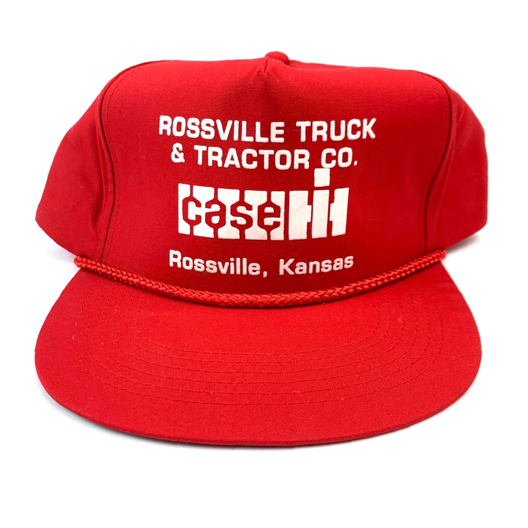 Vintage Vintage Rossville Kansas Truck & Tractor Red Snapback Cap User: Vintage Rossville Kansas Truck & Tractor Red Rope Snapback Cap Size ONE SIZE - 3 Thumbnail