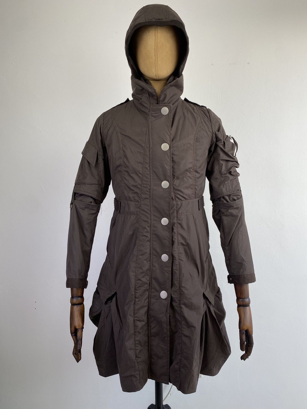 Marithe + Francois Girbaud 2000’s MFG Parachute Bondage Cargo Jacket Size L / US 10 / IT 46 - 2 Thumbnail
