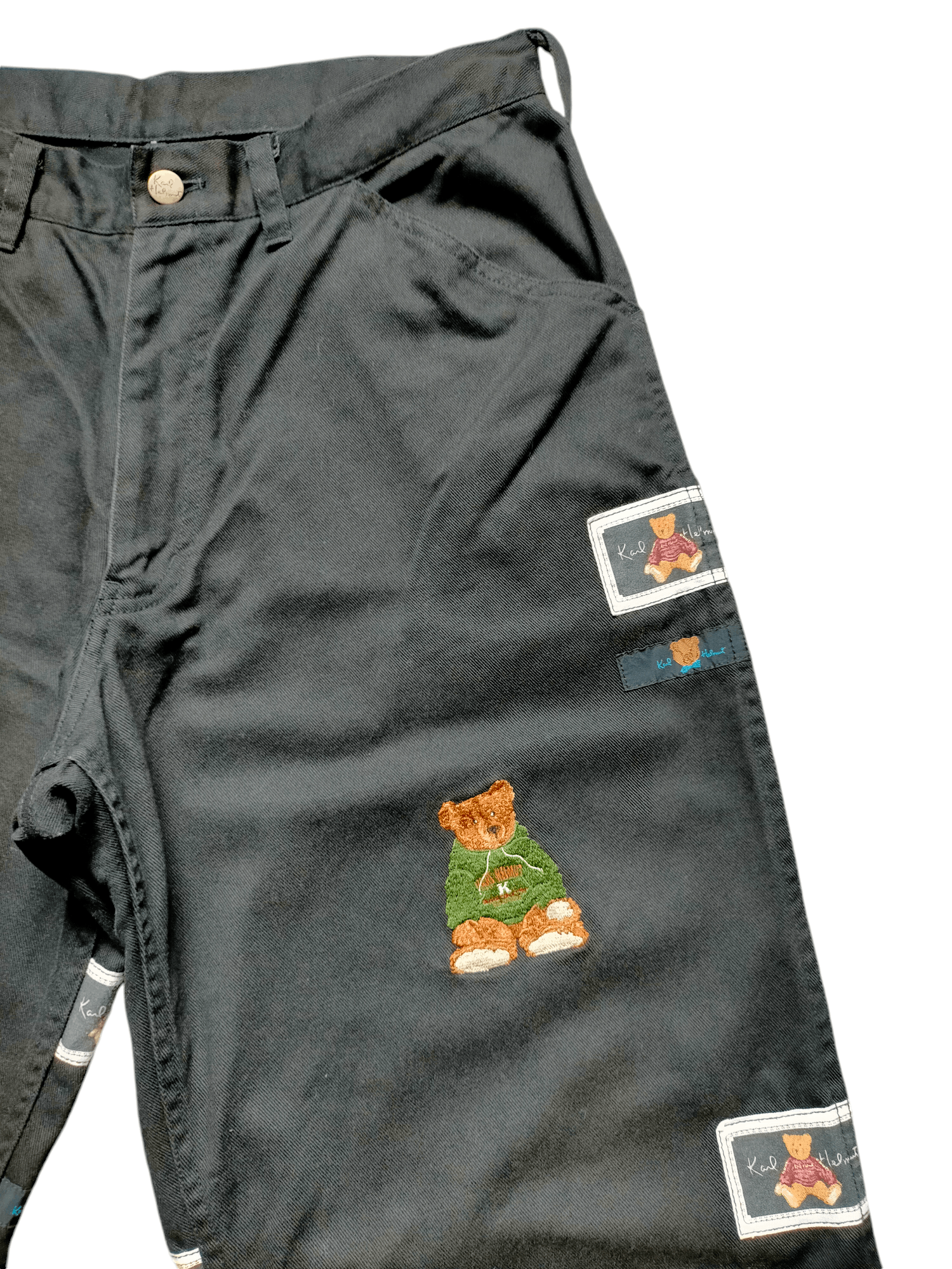Japanese Brand Karl Helmut Carpenter Baggy embroidered Patchwork Pants Size US 31 - 5 Thumbnail