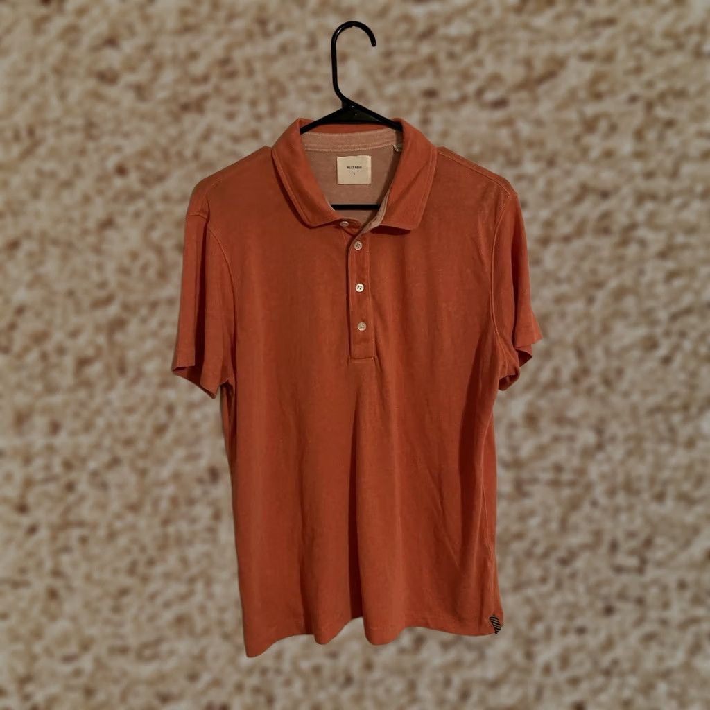 Billy Reid Billy Reid Coral Color S/S Cotton Preppy Casual Polo Shirt Men's Large Size US L / EU 52-54 / 3 - 1 Thumbnail