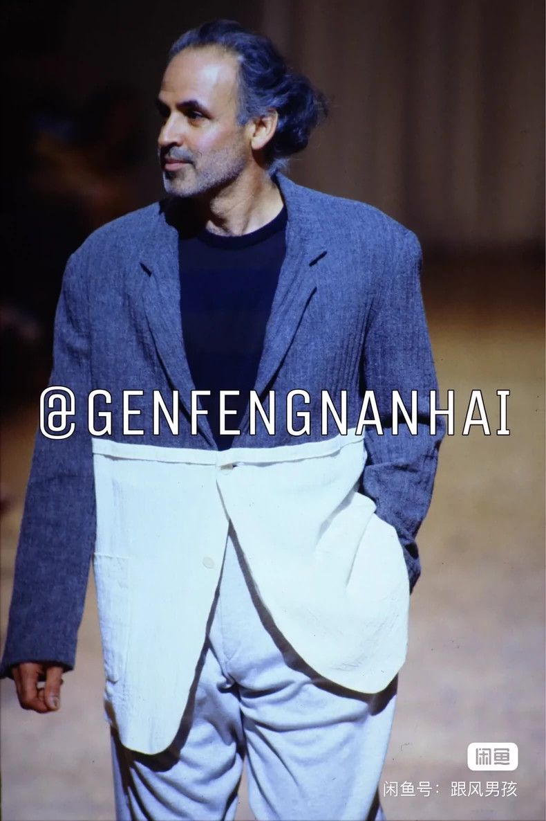 Yohji Yamamoto Yohji Yamamoto size s 94 SS striped paneled linen suit 2501 Size 38R - 5 Thumbnail