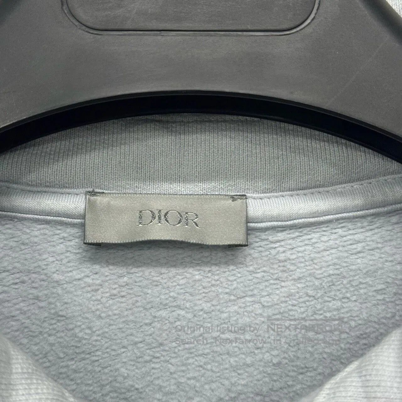 Dior Dior Ice Blue Embroidered Logo Sweatshirt. Size US M / EU 48-50 / 2 - 4 Thumbnail
