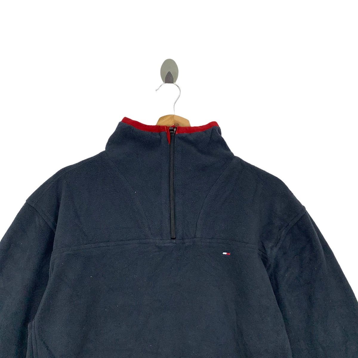 Tommy Hilfiger × Vintage Vintage TOMMY HILFIGER Small Logo Fleece Sweatshirt Pullover Size US L / EU 52-54 / 3 - 4 Thumbnail
