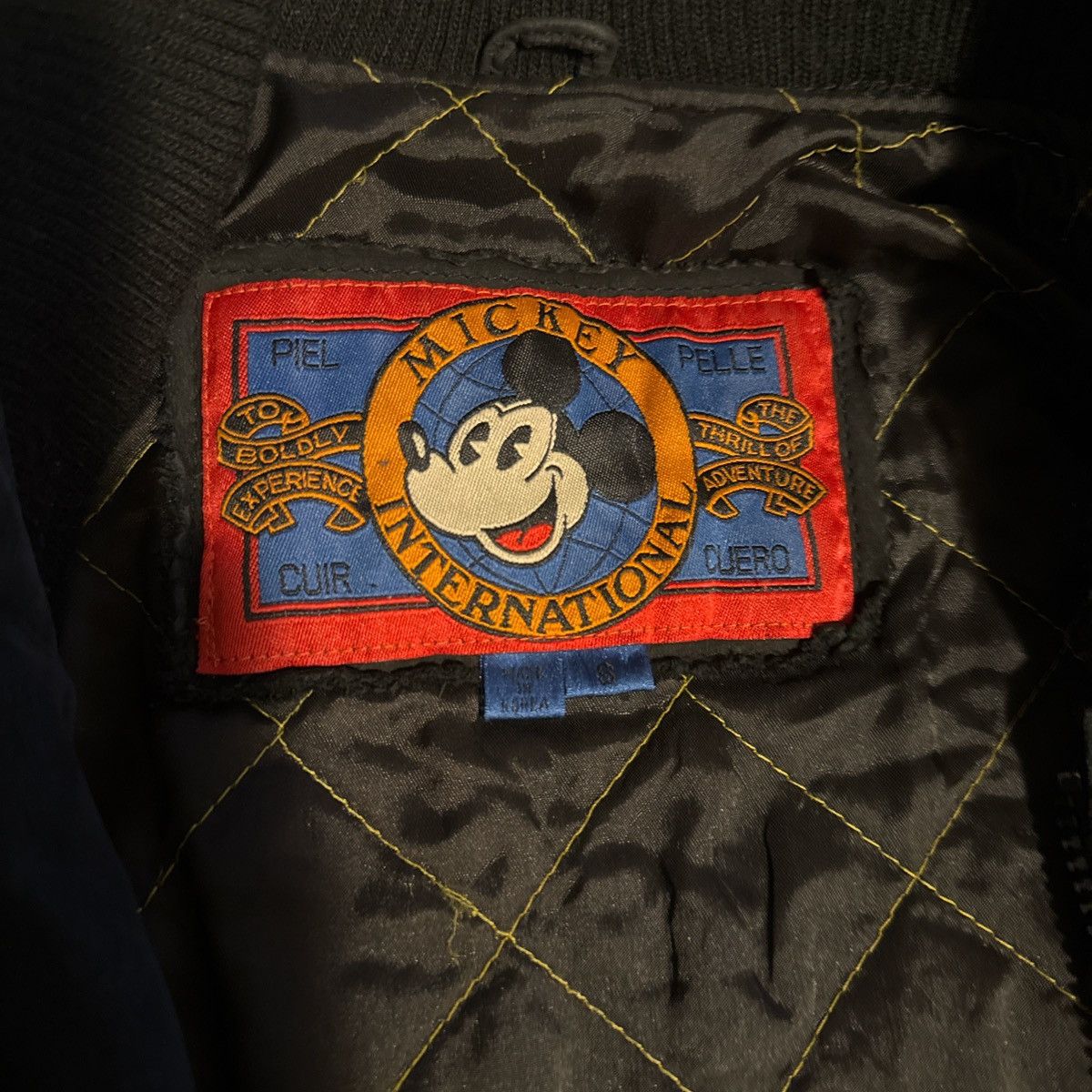Disney Vintage Mickey International Leather Jacket Size US XS / EU 42 / 0 - 3 Thumbnail