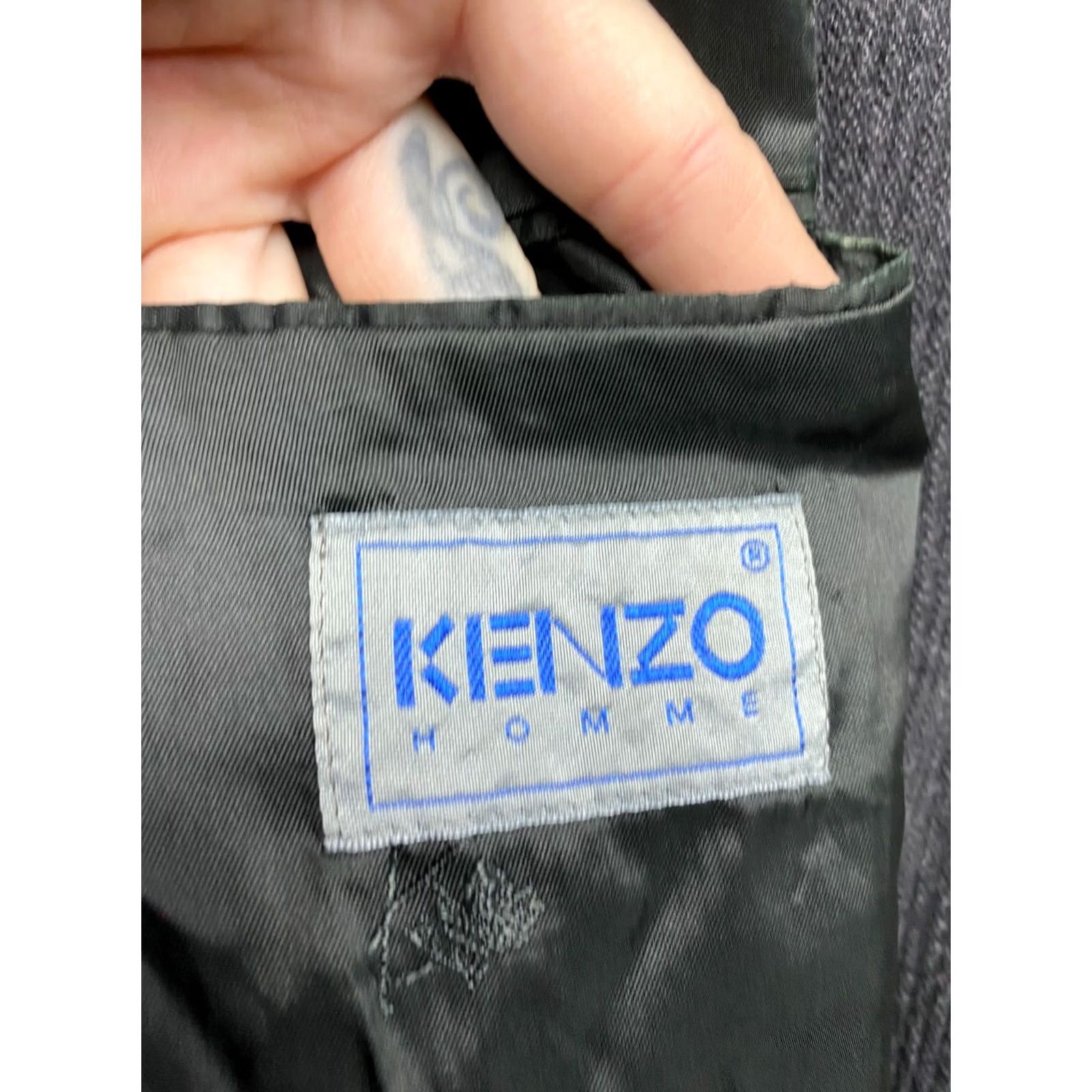 Kenzo KENZO Homme Vintage Wool Coat Jacket XL Gray Mens Coat 90s Size US XL / EU 56 / 4 - 3 Thumbnail