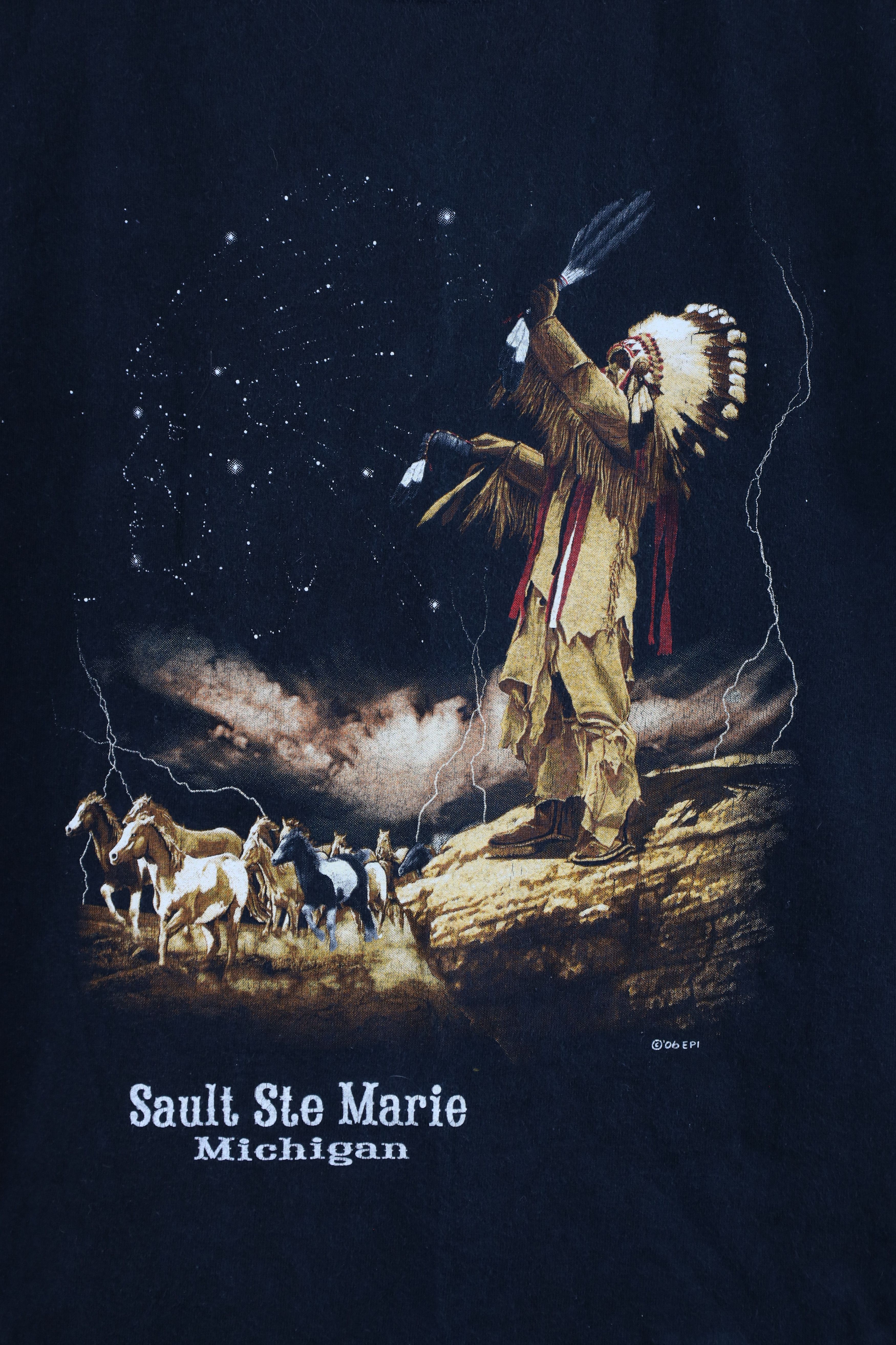 Vintage Vintage Y2K Streetwear Horse Nature Indian Michigan T-Shirt Size US M / EU 48-50 / 2 - 4 Thumbnail