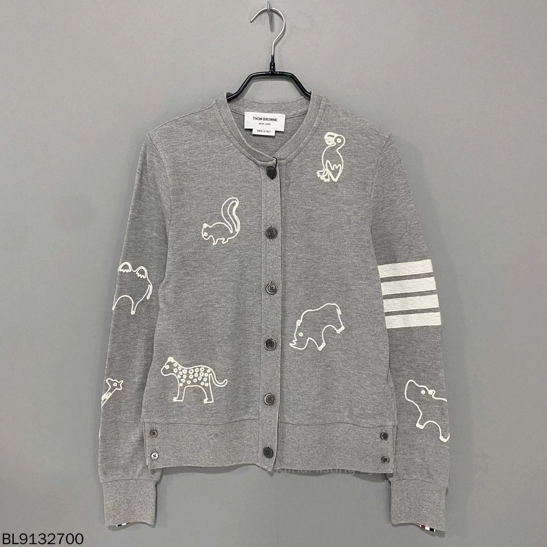 Thom Browne Thom Browne Four Bar Animal Embroidery Cardigan. Size US XXS / EU 40 - 1 Thumbnail