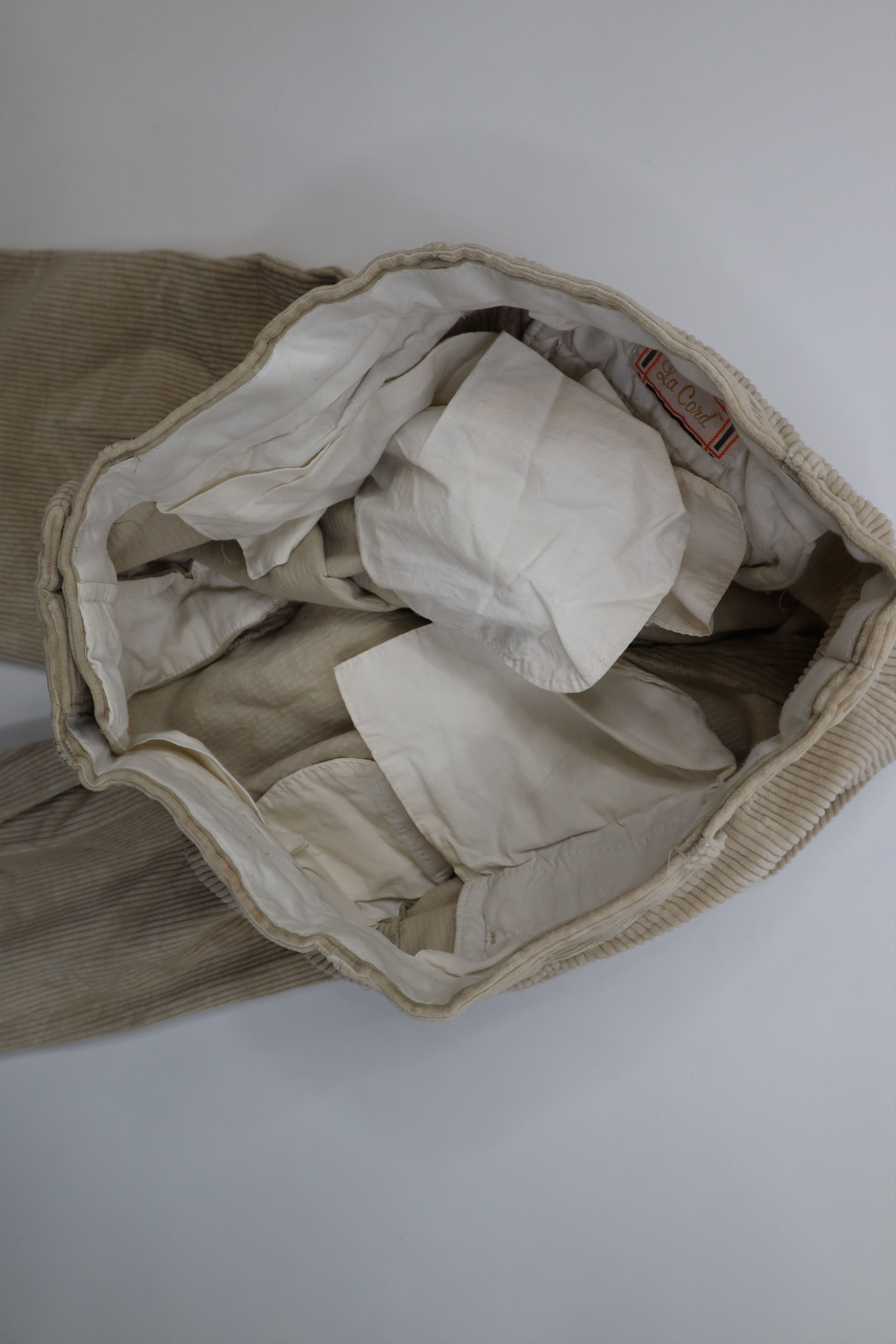 Vintage Vintage 70s Streetwear Wide Leg Corduroy Chino Pants Beige Size US 32 / EU 48 - 10 Thumbnail