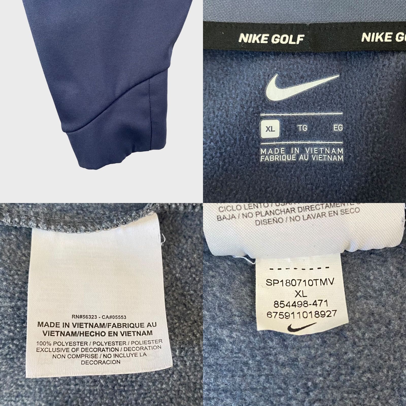 Nike VINTAGE Nike Golf Therma 1/4-Zip Two-Tone Sweatshirt Blue Long Sleeve Pullover Mens XL Size US XL / EU 56 / 4 - 8 Thumbnail