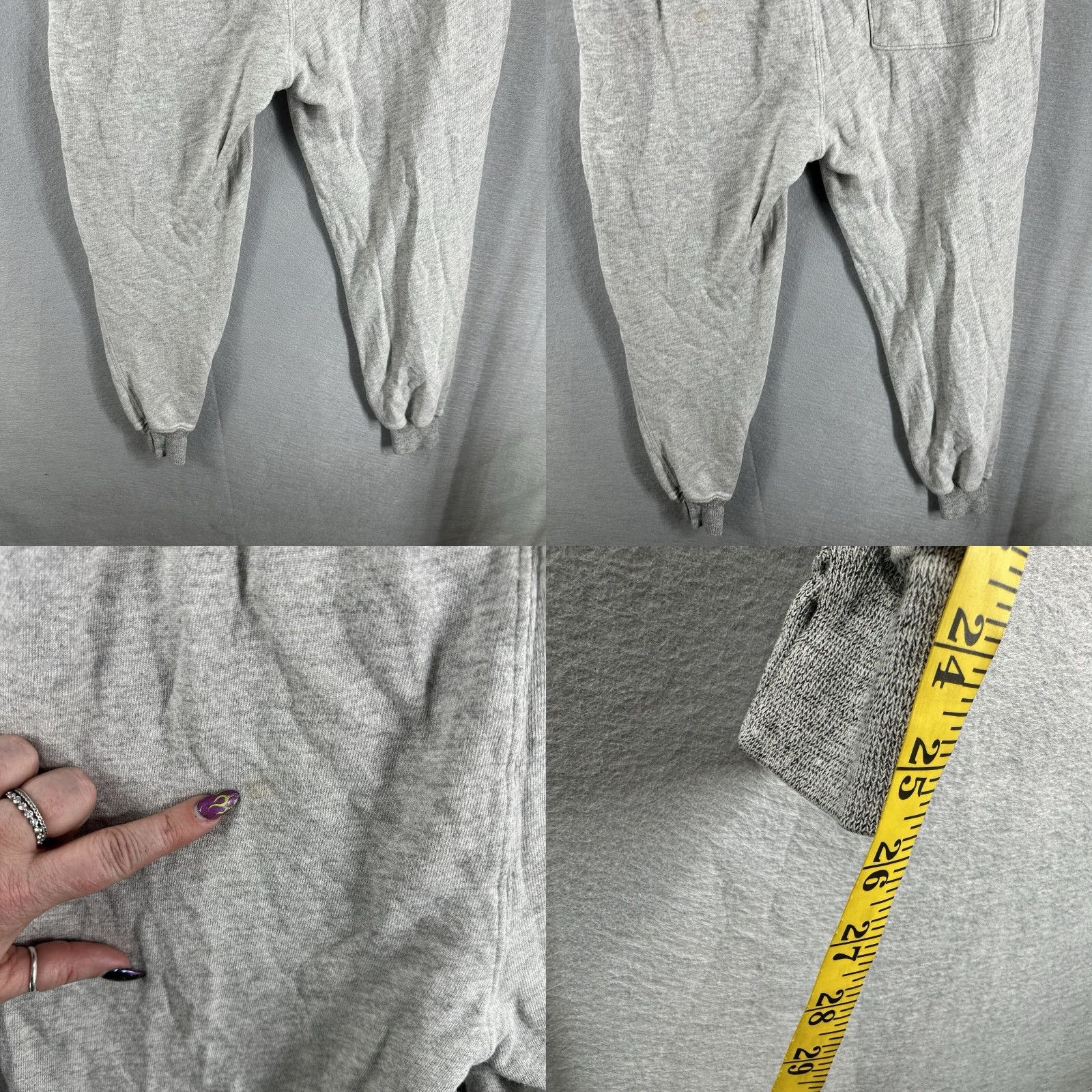 Vintage n: Philanthropy Jogger Pants Womens S Gray Preppy Style Tapered Pockets Tie Waist Size 28" / US 6 / IT 42 - 8 Thumbnail