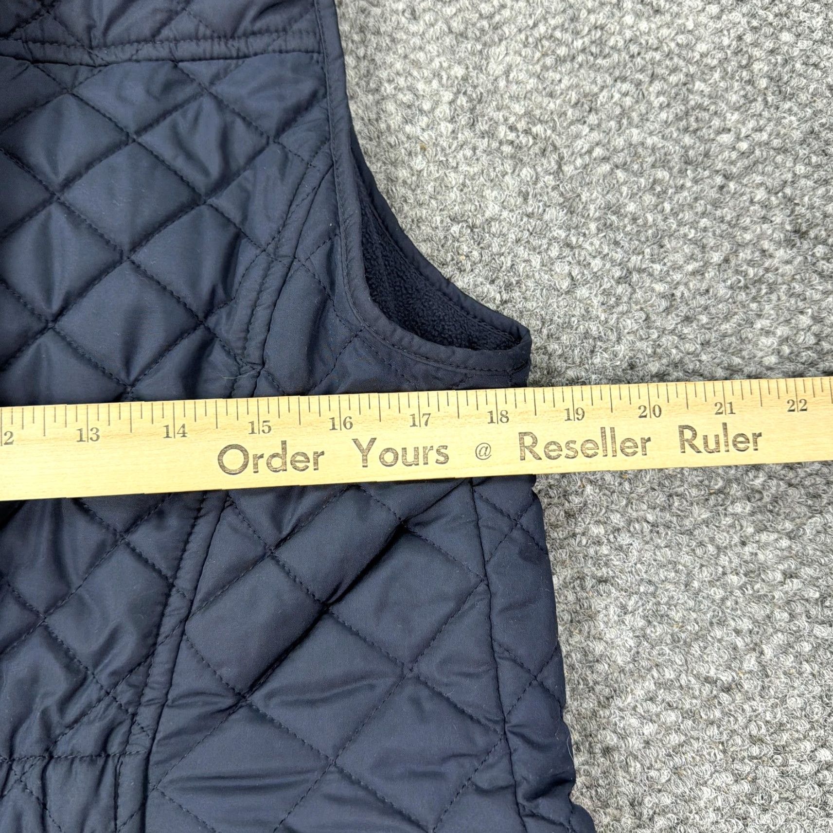 Talbots Talbots Vest Womens Medium Petite Navy Quilted Fleece Lined Zip Snap Puffer Size M / US 6-8 / IT 42-44 - 8 Thumbnail