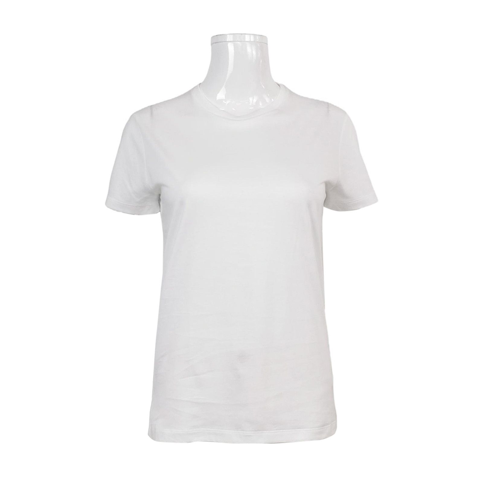 Prada Prada White Cotton Short Sleeve T-Shirt Size M Size US M / EU 48-50 / 2 - 1 Thumbnail