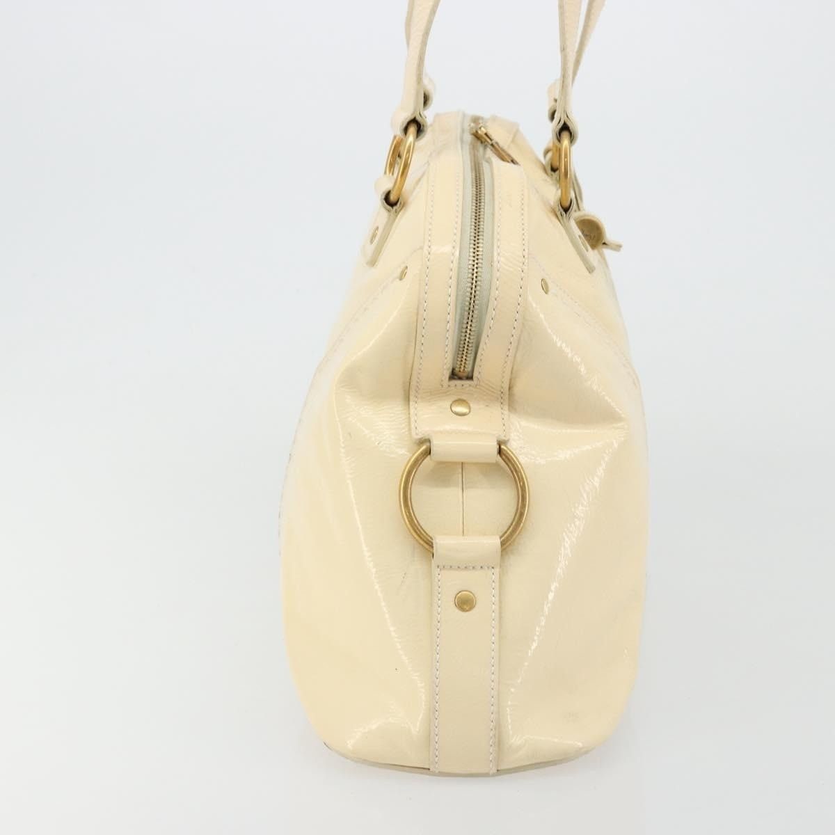 Saint Laurent Paris Saint Laurent Patent Leather Muse Toe Handbag Ivory Size ONE SIZE - 3 Thumbnail