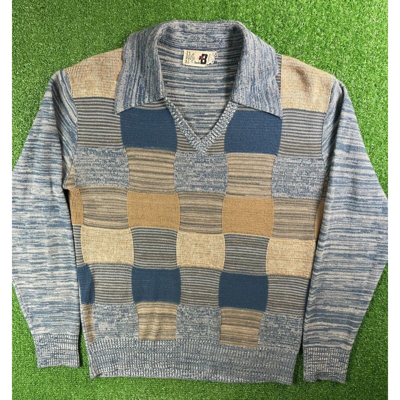 Other Vintage Italian Knit Scott Frasier Patchwork Medium Sweater Size US M / EU 48-50 / 2 - 2 Thumbnail