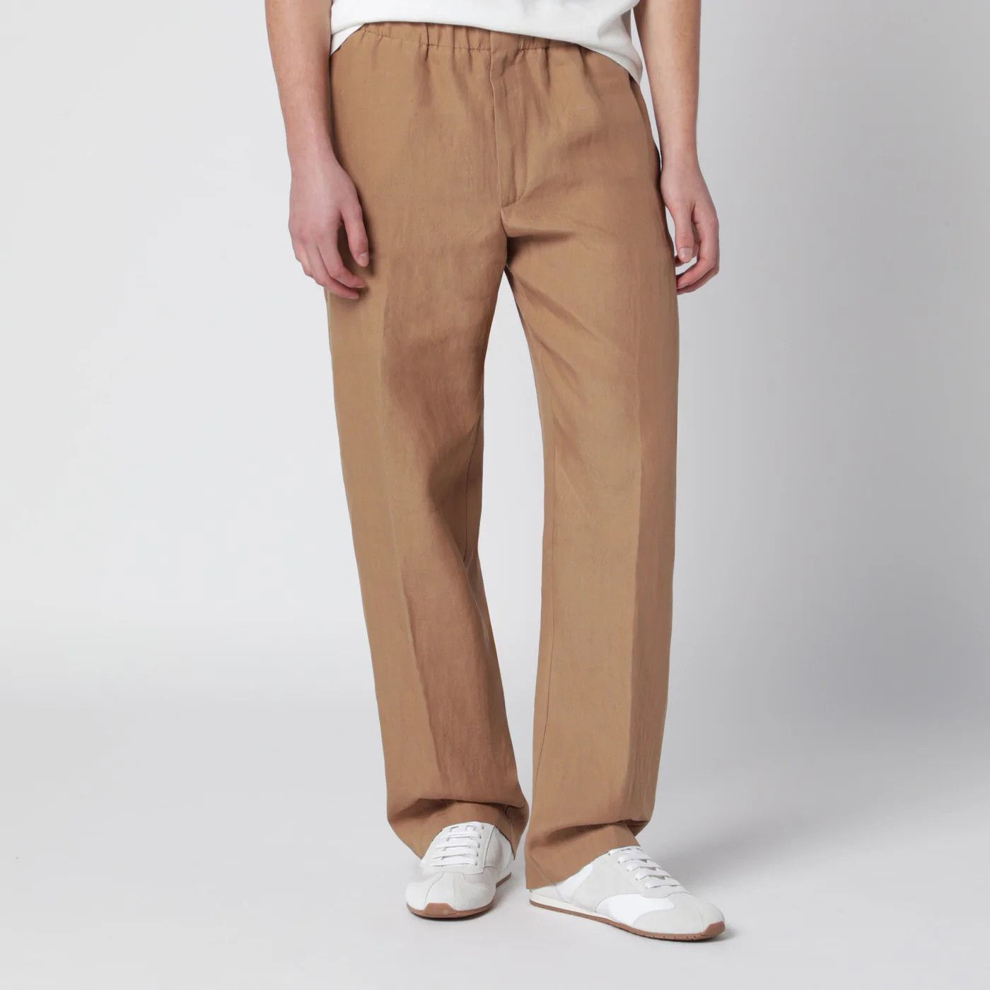 Lardini o1d2blof0526 Linen Trousers Pants in Brown Size US 34 / EU 50 - 1 Thumbnail